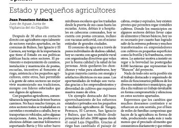 Estado y pequeños agricultores